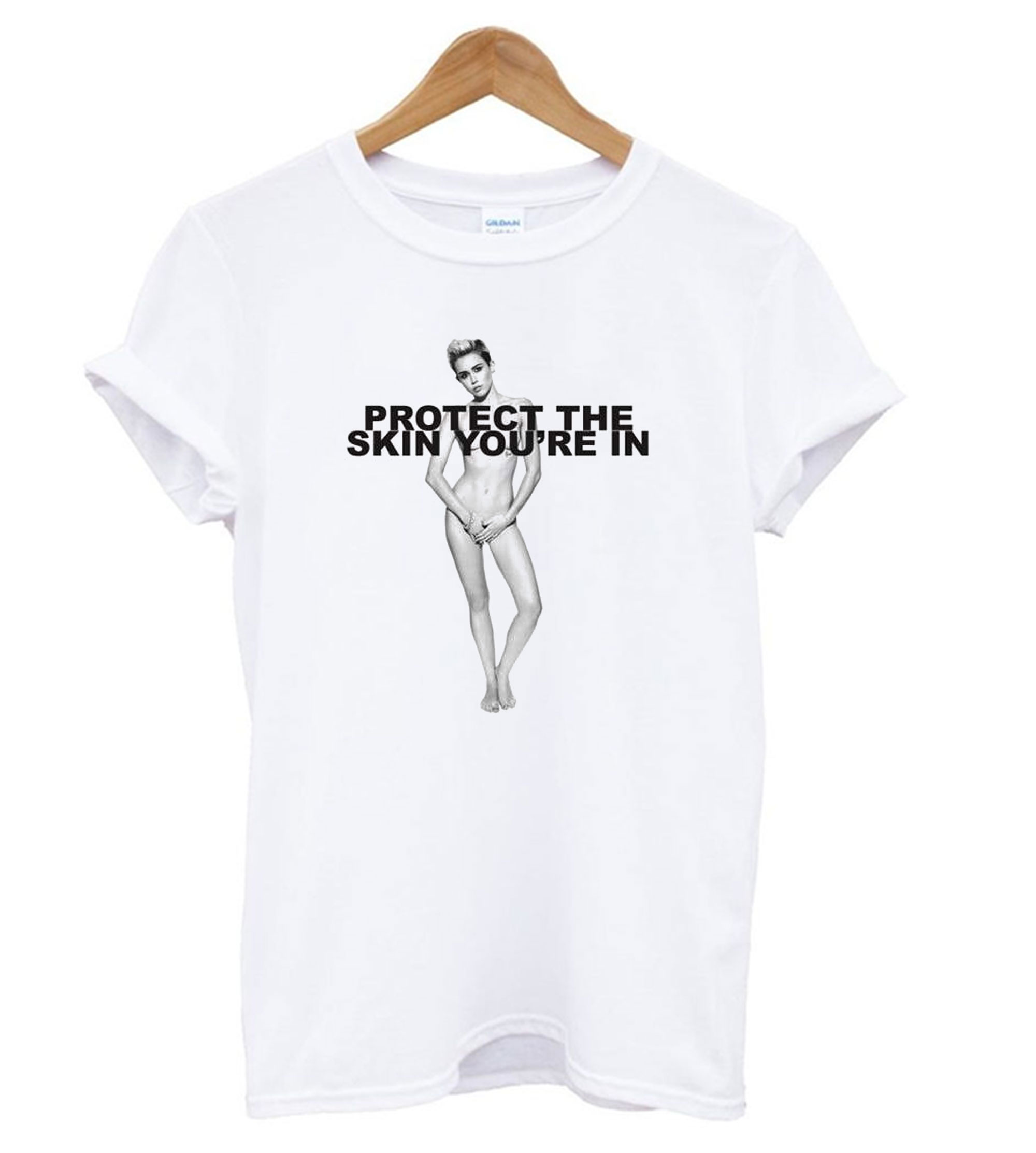 Miley Cyrus Poses Nude for Charity T shirt (BSM)