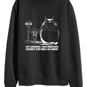 My neighbor Totoro Black Crewneck Sweatshirt (BSM)