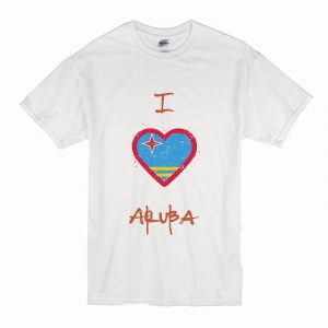 I love Aruba T-Shirt White (BSM)