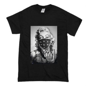 Marilyn Monroe Black Bandana T Shirt (BSM)