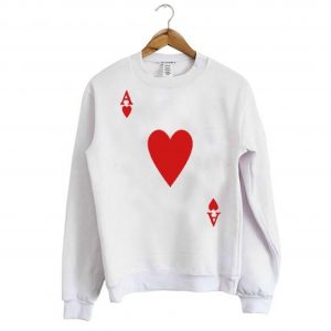 Playing card ace of hearts sweatshirt (BSM)