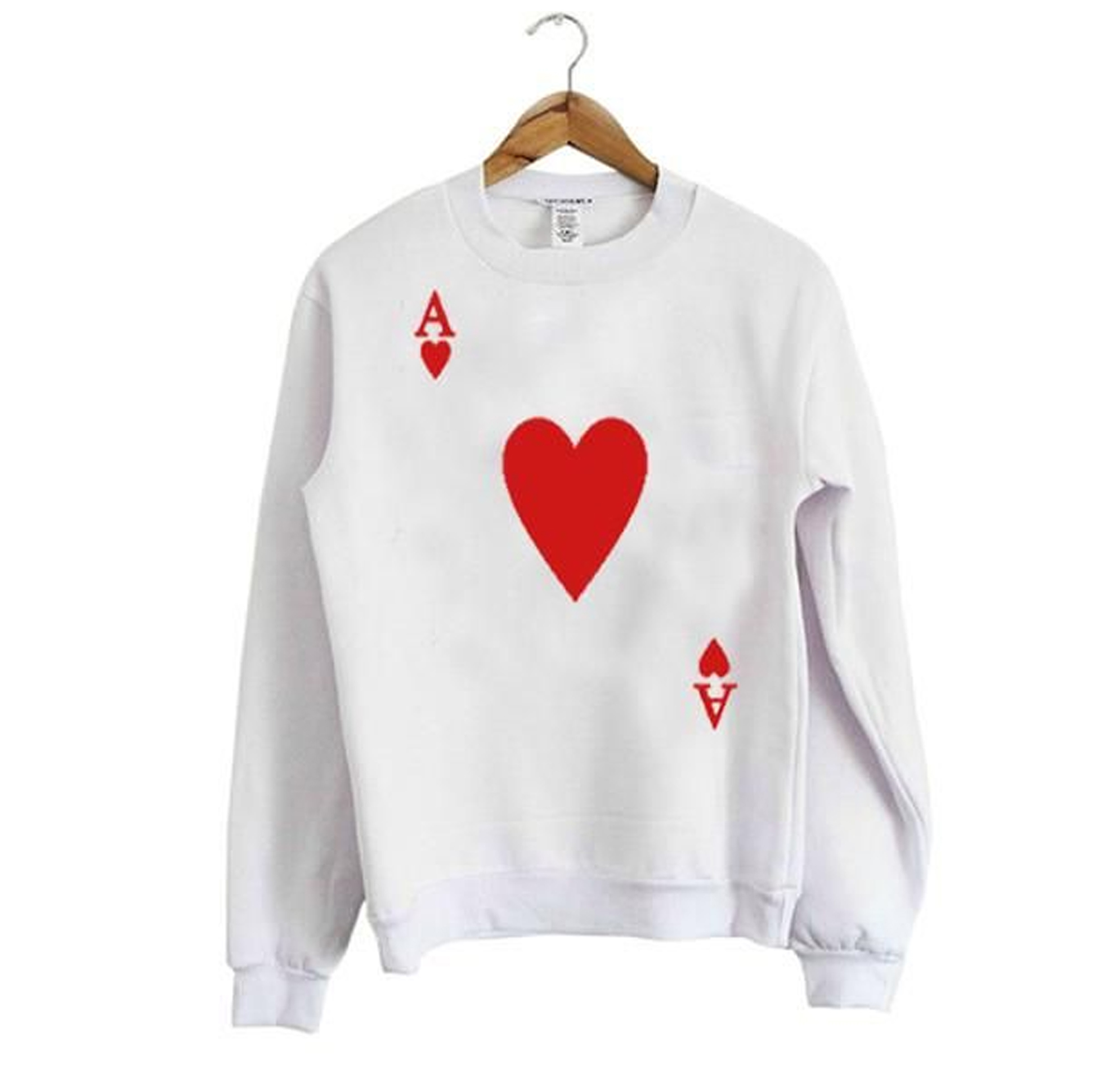 Playing card ace of hearts sweatshirt (BSM)