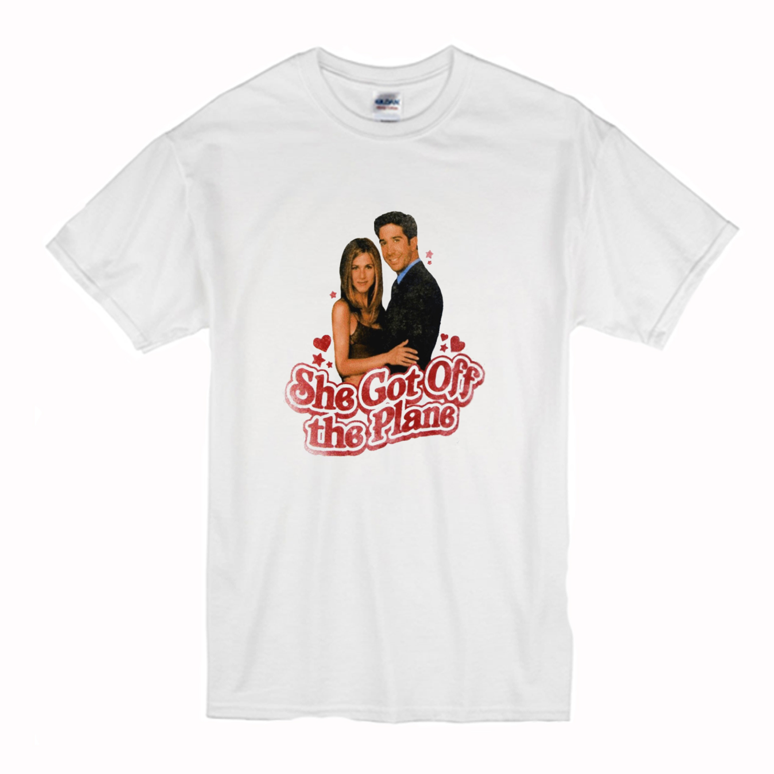 She got off the plane friends ross and rachel T-Shirt (BSM)