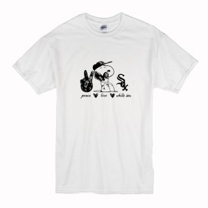 Peace Love White Sox Snoopy T-Shirt (BSM)
