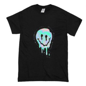 Smiley Face Melt Black Graphic T-Shirt (BSM)