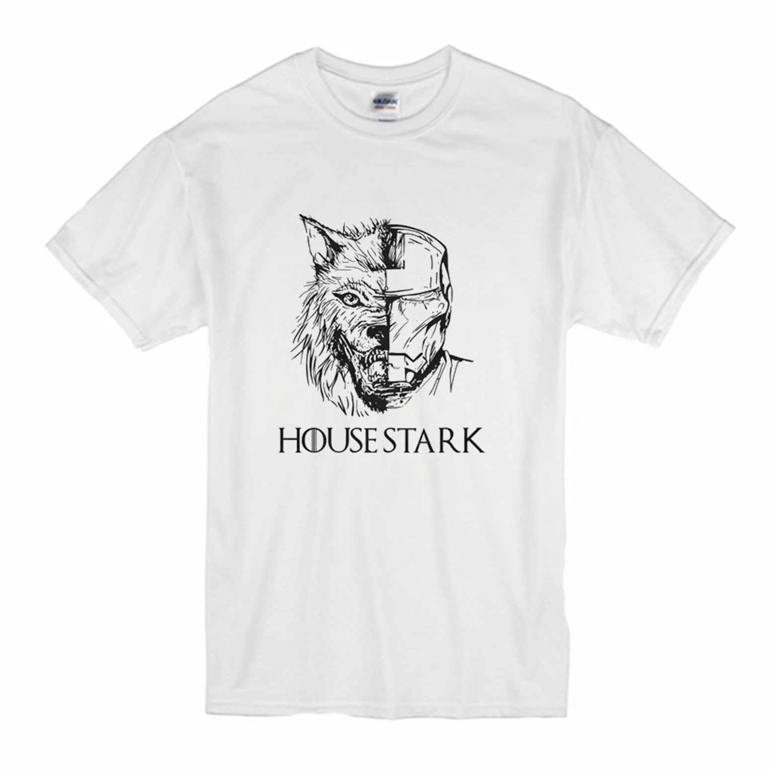 Direwolf Iron Man House Stark T-Shirt (BSM)