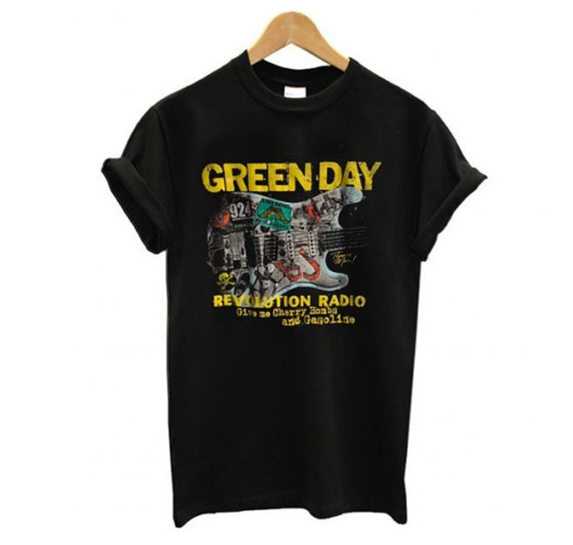 Green Day Revolution Radio Band T Shirt (BSM)