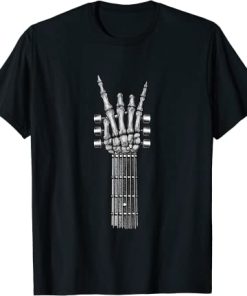 Guitar Neck With A Sweet Rock On Skeleton Hand T-Shirt AI