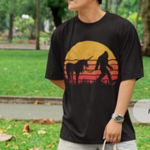 Funny Bigfoot Sasquatch & Unicorn t-shirt