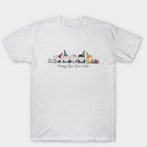 New Year 2026 Comic Dog and Friends T Shirt