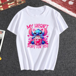 My Heart Pops For You Valentine Stitch T Shirt
