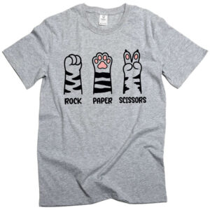 Rock Paper Scissors Tee Funny Cat Paw T Shirt